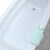 SlipX Solutions Extra-Long Vinyl Bath Mat - Clear Perspective: top
