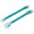Wilton Scrape and Measure Spatula - Aqua Perspective: top