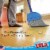Lola Angle Broom 12 Head Recycled Bristles High Gloss Force Fit Handle Perspective: top
