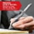 Sharpie® S-Gel, Gel Pens, Sleek Metal Barrel, Matte Black, Medium Point (0.7mm), Black Ink, 2 Count Perspective: top
