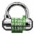 Master Lock Steel Bike & Locker Combination Lock Perspective: top
