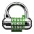 Master Lock® Steel Bike & Locker Word Combination Lock Perspective: top