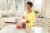 Rubbermaid Classic Pitcher - Clear/Red Perspective: top
