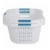 Rubbermaid 2.1 Bushel Large Hip-Hugger Portable Plastic Laundry Basket, White Perspective: top