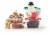 Rubbermaid® Take Alongs Square Holiday Food Storage Containers - Clear/Brown Perspective: top