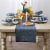 Dii Navy & White 2-Tone Ribbed Table Runner Perspective: top