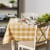 Design Imports CAMZ12413 60 x 84 in. Honey Gold Buffalo Check Tablecloth Perspective: top