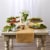 Dii Honey Gold & White 2-Tone Ribbed Table Runner Perspective: top