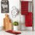 Design Imports Z02428 Assorted Red & Black Dishtowel - Set of 3 Perspective: top
