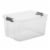 Sterilite 76 Qt Plastic Home Storage Bin Organizing Tote with Latching Lid, Grey Perspective: top