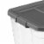 Sterilite 108 Qt Clear Stacker Organizational Storage Tote w/ Latching Lid, Grey Perspective: top