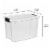 Sterilite 30 Qt Clear Plastic Stackable Storage Bin w/ Latch Lid, White (6 Pack) Perspective: top