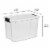 Sterilite 30 Qt Clear Plastic Stackable Storage Bin w/ Latch Lid, White (6 Pack) Perspective: top