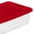 Sterilite 32 Quart Latch Box - Red Lid Perspective: top