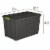 Sterilite 35 Gallon Storage Tote Box, Container Bin w/ Latch Lid, 4 Pack, Gray Perspective: top