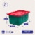 HOMZ Durabilt 15 Gallon Heavy Duty Holiday Storage Tote, Green/Red (2 Pack) Perspective: top