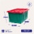 HOMZ Durabilt 27 Gallon Heavy Duty Holiday Storage Tote, Green/Red (2 Pack) Perspective: top