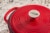 Lodge Dutch Oven Enameled Cast Iron - Red Perspective: top