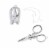 3" Folding Scissors, Chrome Plated Perspective: top