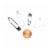 SINGER® Color Safety Pins - Black/White Perspective: top