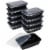 GoodCook® Meal Prep Food Storage Containers - Clear/Black Perspective: top