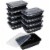 GoodCook® Meal Prep Food Storage Containers - Clear/Black Perspective: top