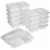 GoodCook® Meal Prep Food Storage Containers - White/Clear Perspective: top