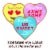 RUSSELL STOVER Valentine's Day Conversation Heart Assorted Milk & Dark Chocolate Gift Box Perspective: top