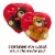 Valentine's Day Plush Bear with Red Foil Heart Assorted Milk & Dark Chocolate Candy Gift Box Perspective: top