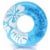 Clear Hibiscus Swim Rings Perspective: top