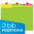 Pendaflex Glow Twisted 3-Tab File Folder Letter Size - Multicolor Perspective: top
