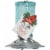 Perky-Pet® Mason Jar Glass Wild Bird Feeder - Blue Perspective: top