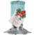 Perky-Pet® Mason Jar Glass Wild Bird Feeder - Blue Perspective: top