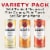 Bacardi Ready to Drink Variety Pack Cocktails Pina Colada, Bahama Mama, Rum Punch Perspective: top