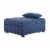 Linon Boone Upholstered Convertible Sofa Bed in Blue Perspective: top