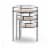 Powell Furniture D1247A19P Collis Three Tiered Plant Stand Perspective: top