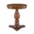 Linon Bree Wood Accent Side Table in Hazelnut Brown Perspective: top
