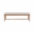 Linon Hayes Wood Upholstered Padded Bench in Natural Brown Perspective: top