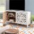 Linon Micah Two Door Wood Cabinet in Washed White Perspective: top