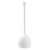 iDesign Una Bathroom Plunger and Holder - White Perspective: top