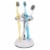 InterDesign York Toothbrush Holder - White/Chrome Perspective: top