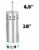 Toilet Plunger with Holder for Bathroom, Multi Drain Suitable for Bathtubs, Quick Dry, Chrome Perspective: top