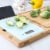 Dexas Prep & Weigh Bamboo Cutting Board Perspective: top
