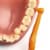TEPE Interdental Brush Angle Cleaners - Dental Brushes Between Teeth 6 Pk, Orange .45mm Perspective: top