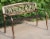 Leigh Country Metal Welcome Bench - Bronze Perspective: top