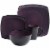 Gibson Elite Soho Lounge 16 Piece Plates, Bowls, & Mugs Dinnerware Set, Purple Perspective: top