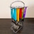Gibson Santoro 20pc Colorful Stainless Steel Flatware Set w/Hanging Storage Rack Perspective: top