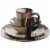 Gibson Elite 16 Piece Reactive Glaze Dinnerware Plates, Bowls, and Mugs, Red Perspective: top