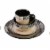 Gibson Elite Casa Azul 16 Piece Plates, Bowls, & Mugs Dinnerware Set, Cream/Blue Perspective: top