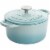 Crock-Pot 3 Quart Round Enamel Cast Iron Covered Dutch Oven Cooker, Aqua Blue Perspective: top